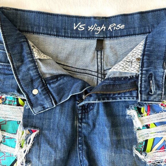 Victoria's Secret High Rise Cut-Off Jean Shorts - Picture 6 of 7